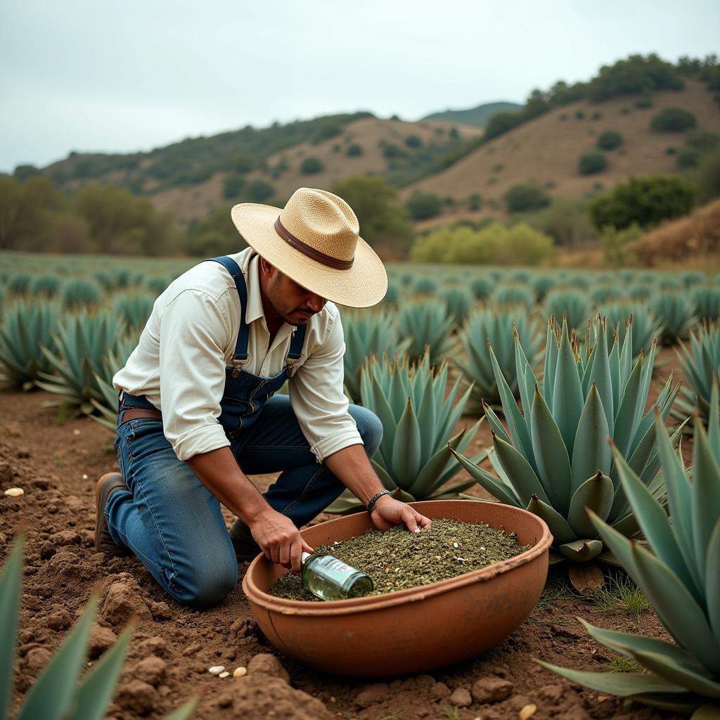 Dos Artes Blanco agave harvesting process