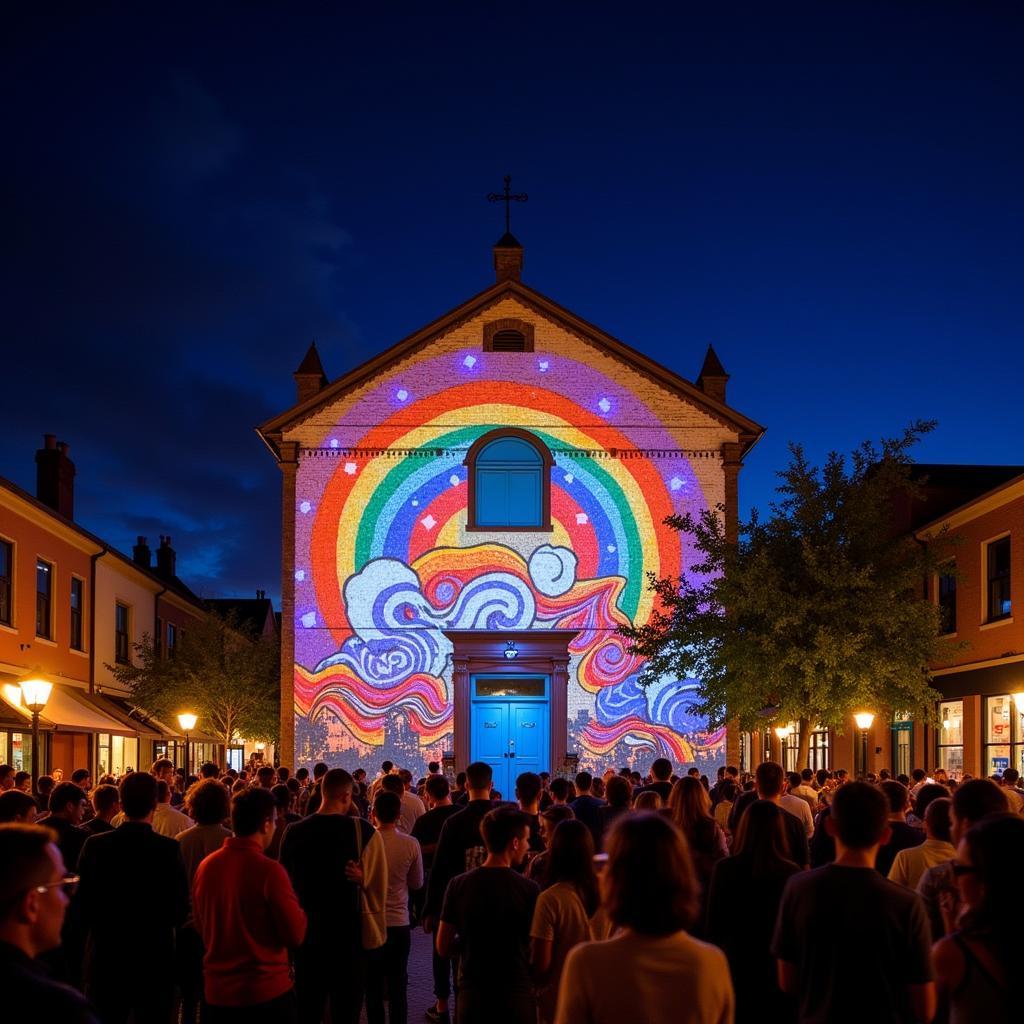 Downtown Napa Lighted Art Festival Opening Night