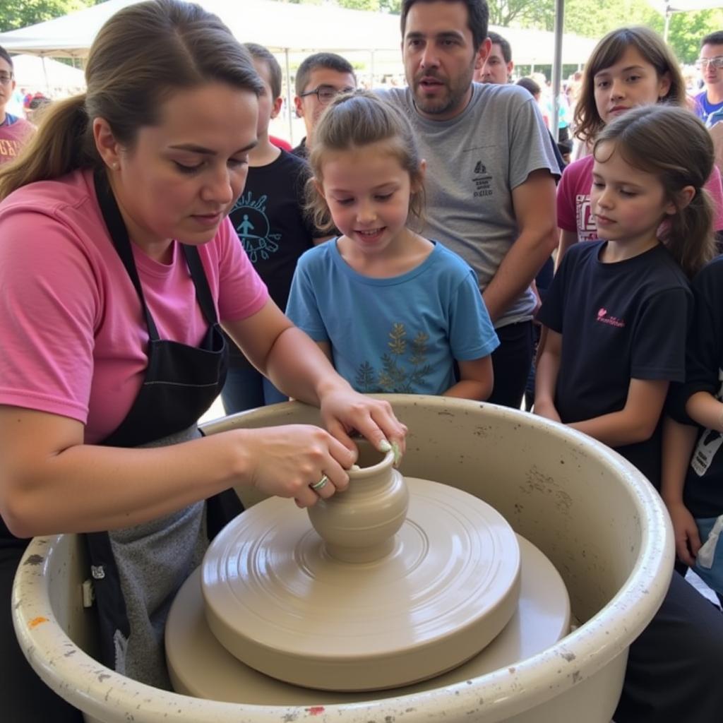 Pottery Demonstration at Draper City Arts and Crafts Festival