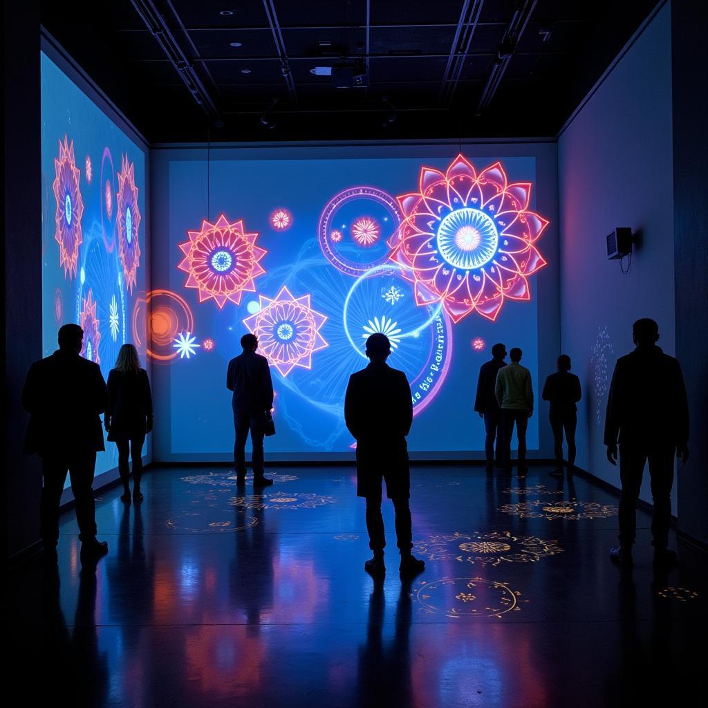 Interactive light and sound installation