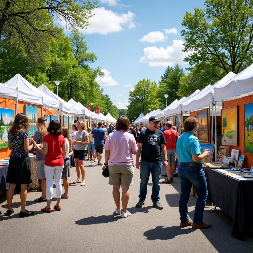 Eagan Minnesota Art Festival Painting Display