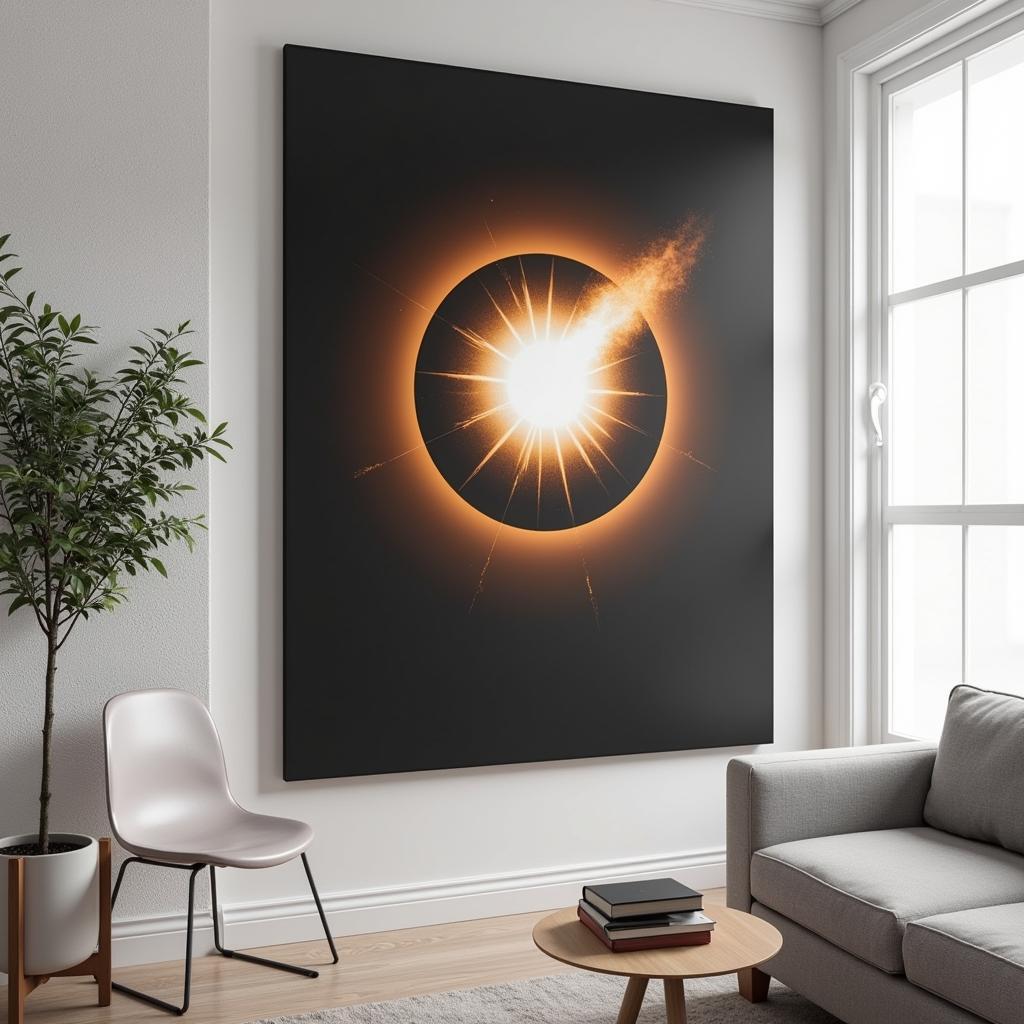 Eclipse Wall Art in a Modern Office