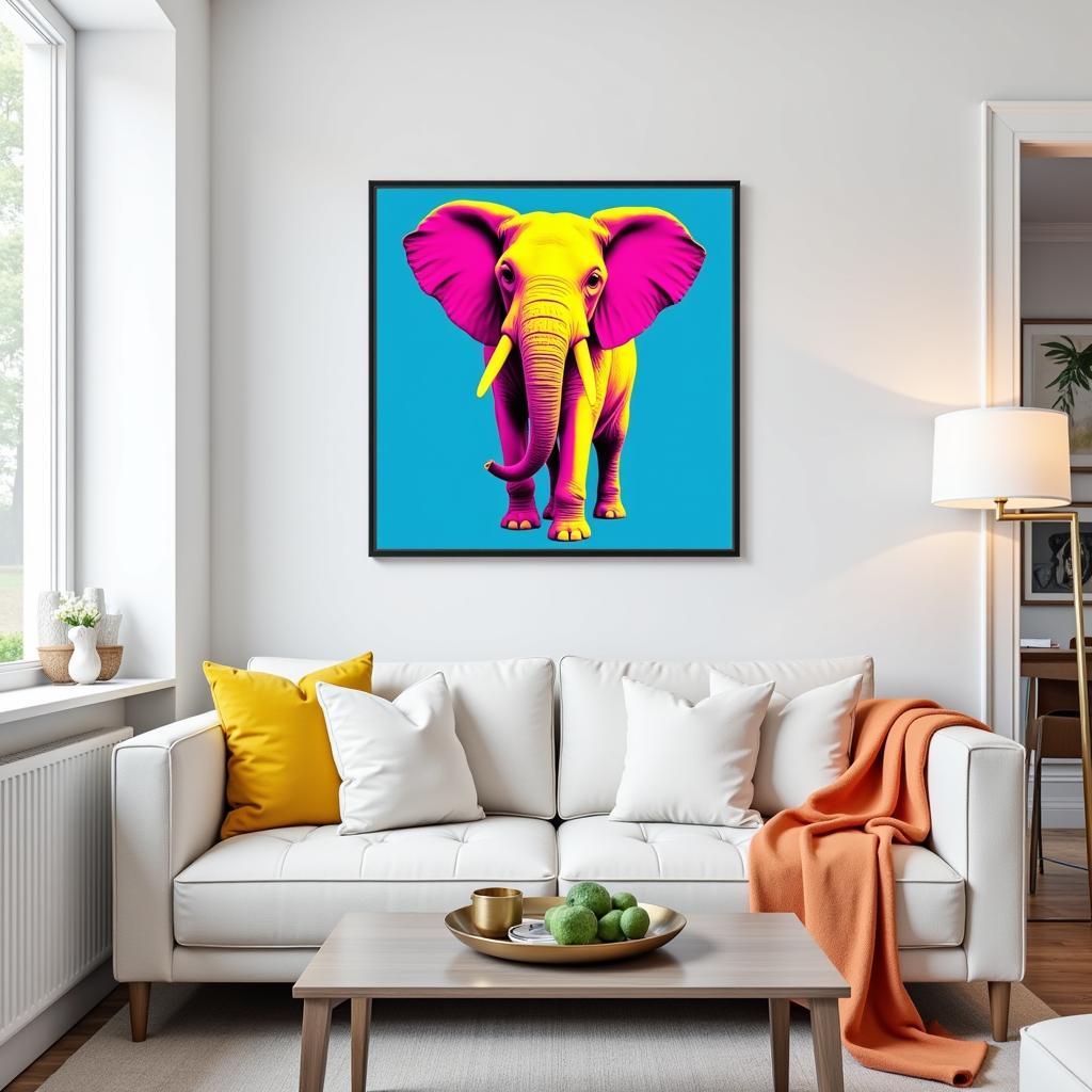 Elephant Pop Art Wall Display