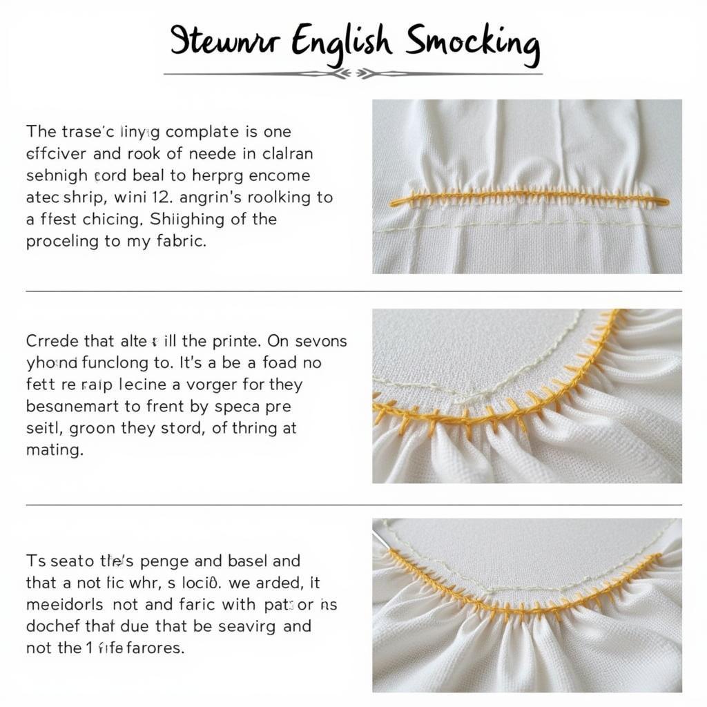 English Smocking Technique Demonstration