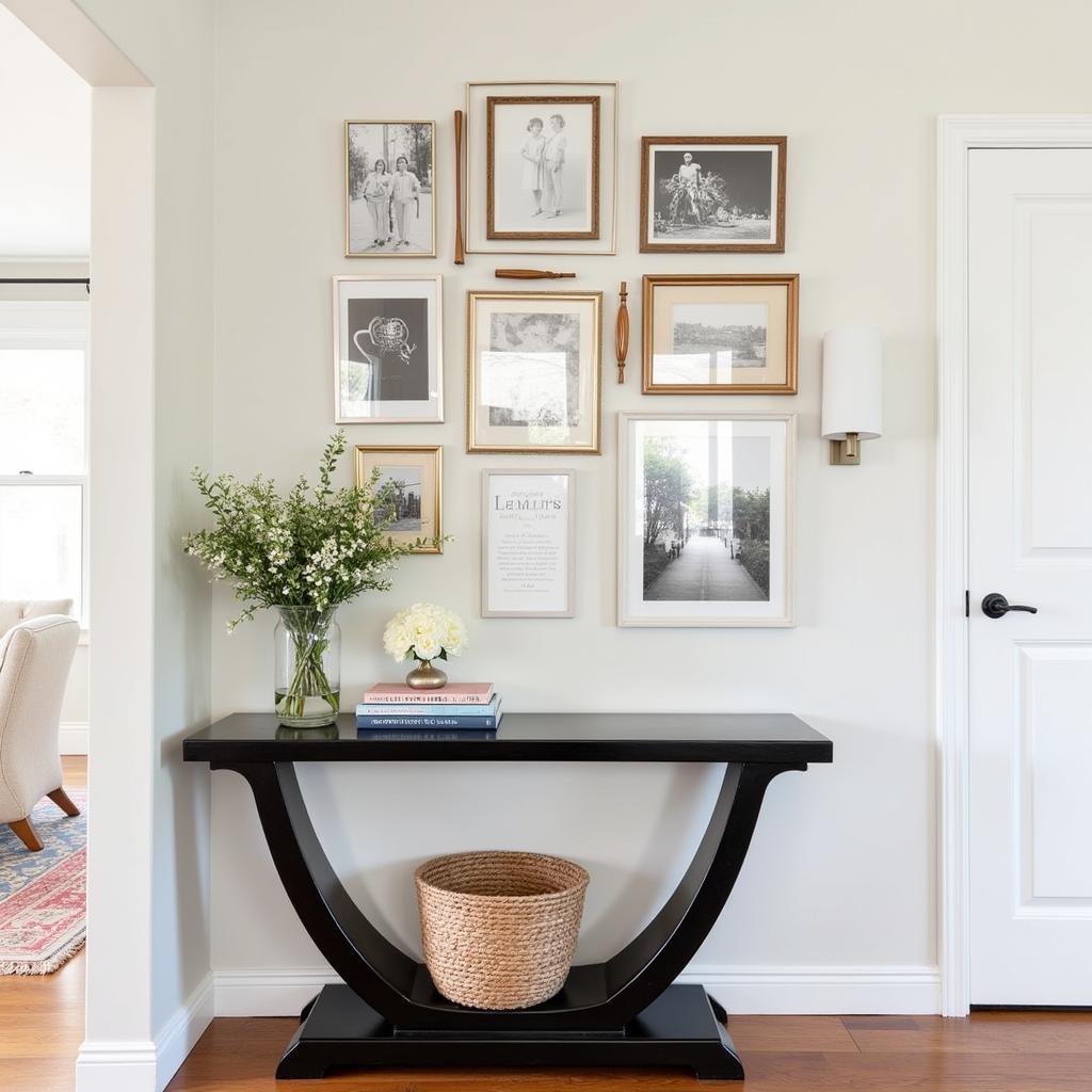 Entryway Gallery Wall with Console Table