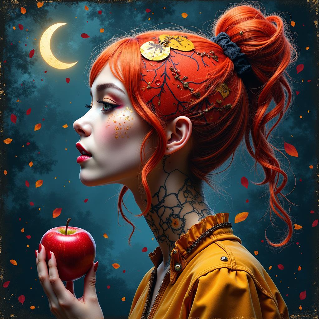 Eriette and the Charmed Apple Abstract Digital Art