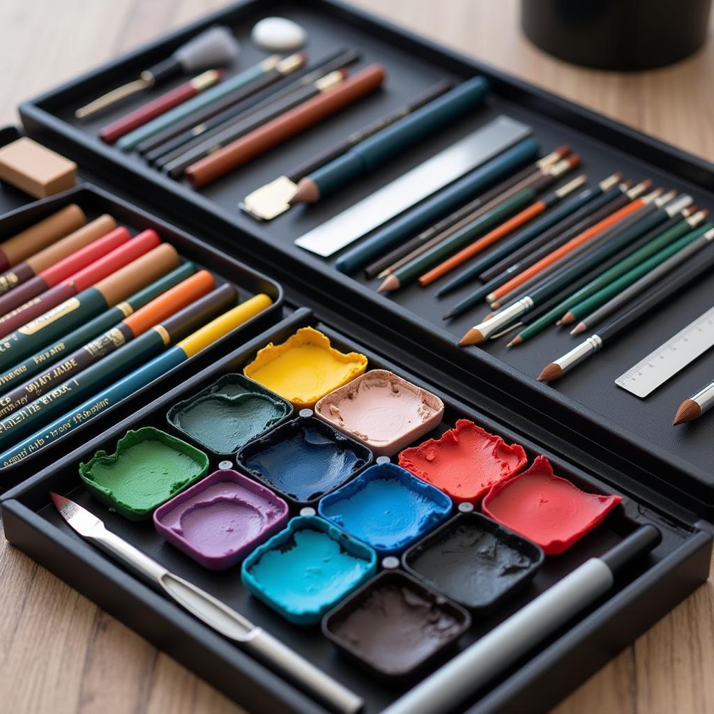 Essential Art Supplies in a Teen Art Set