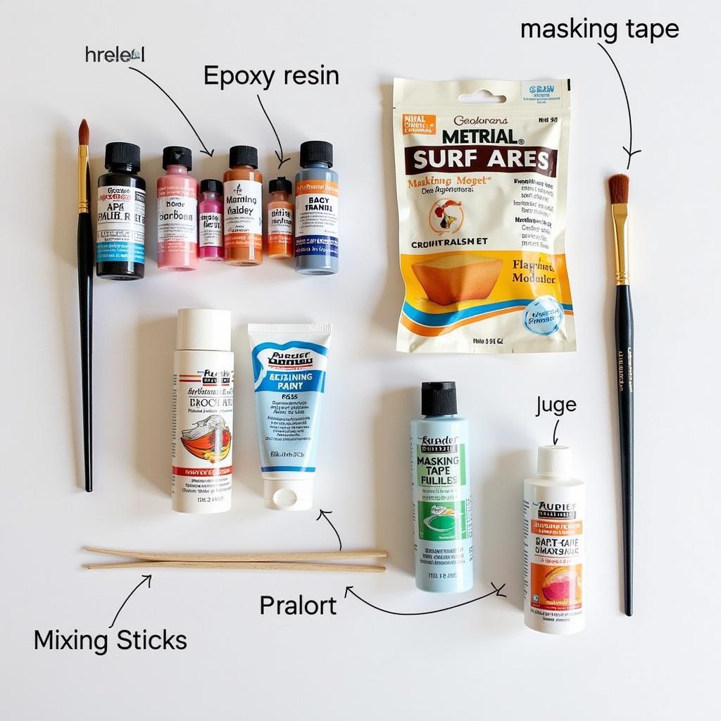 Essential Surfboard Art Materials: Acrylic Paints and Resin