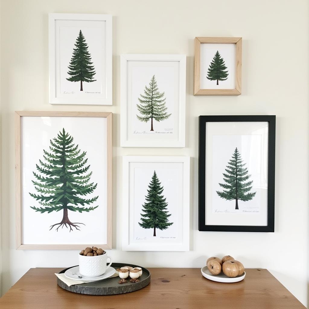 Evergreen Tree Wall Art Gallery Wall