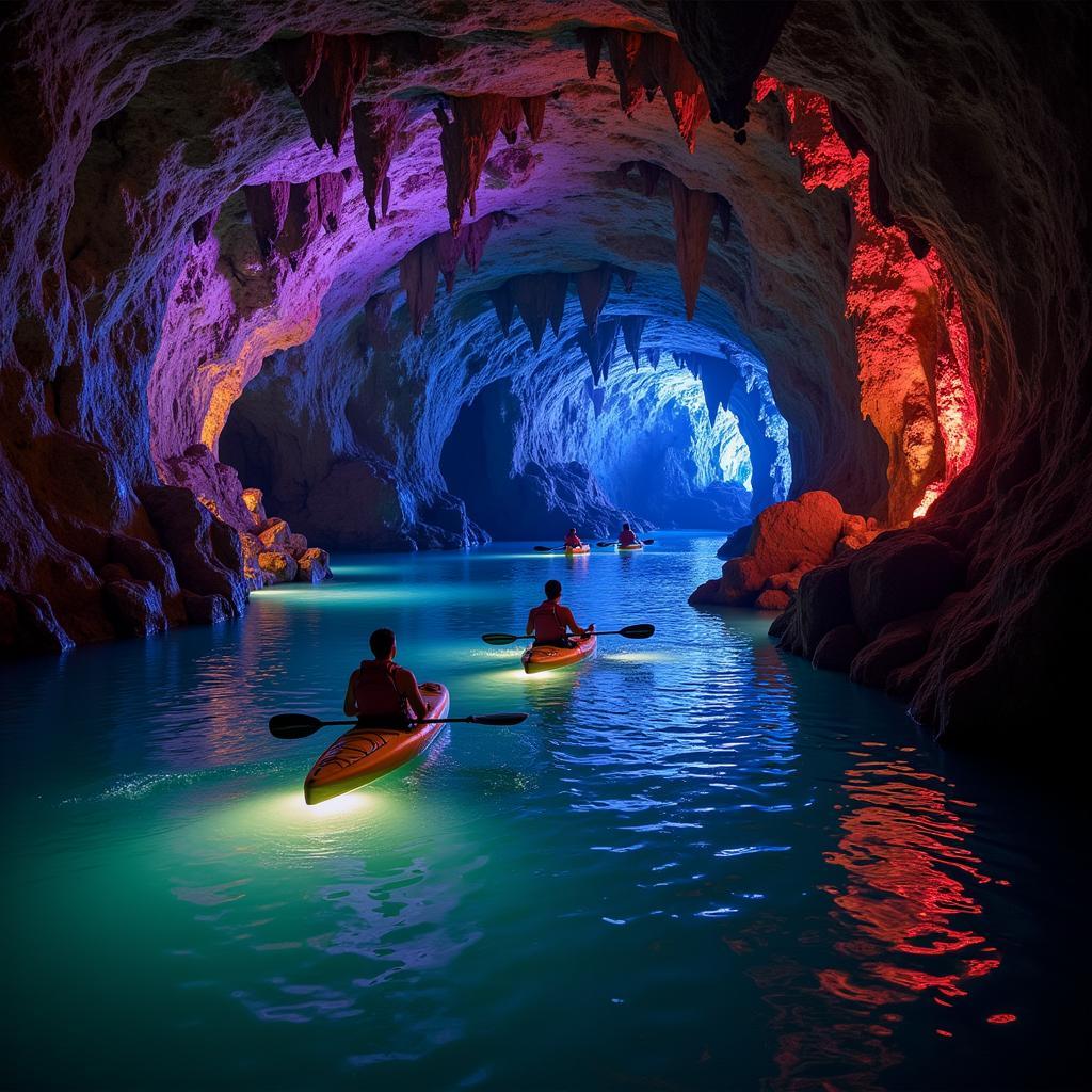 Exploring Underground River Art Kayaking