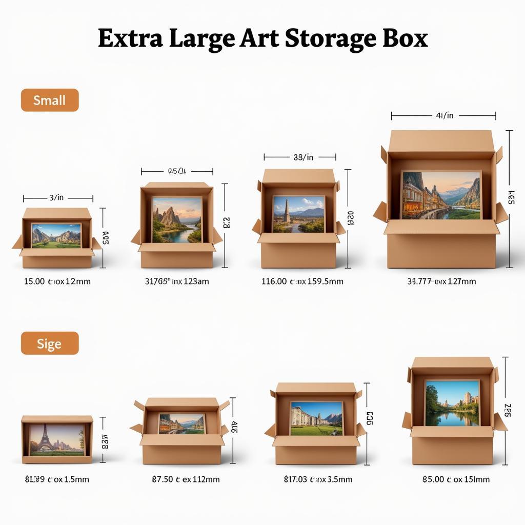 Different Sizes of Extra Large Art Storage Boxes