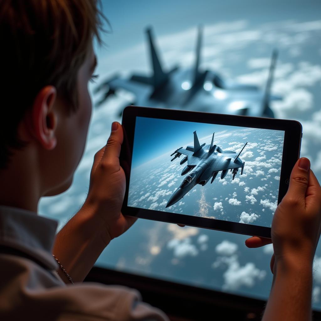 Augmented Reality Experience Featuring an Interactive F-14 Tomcat Model