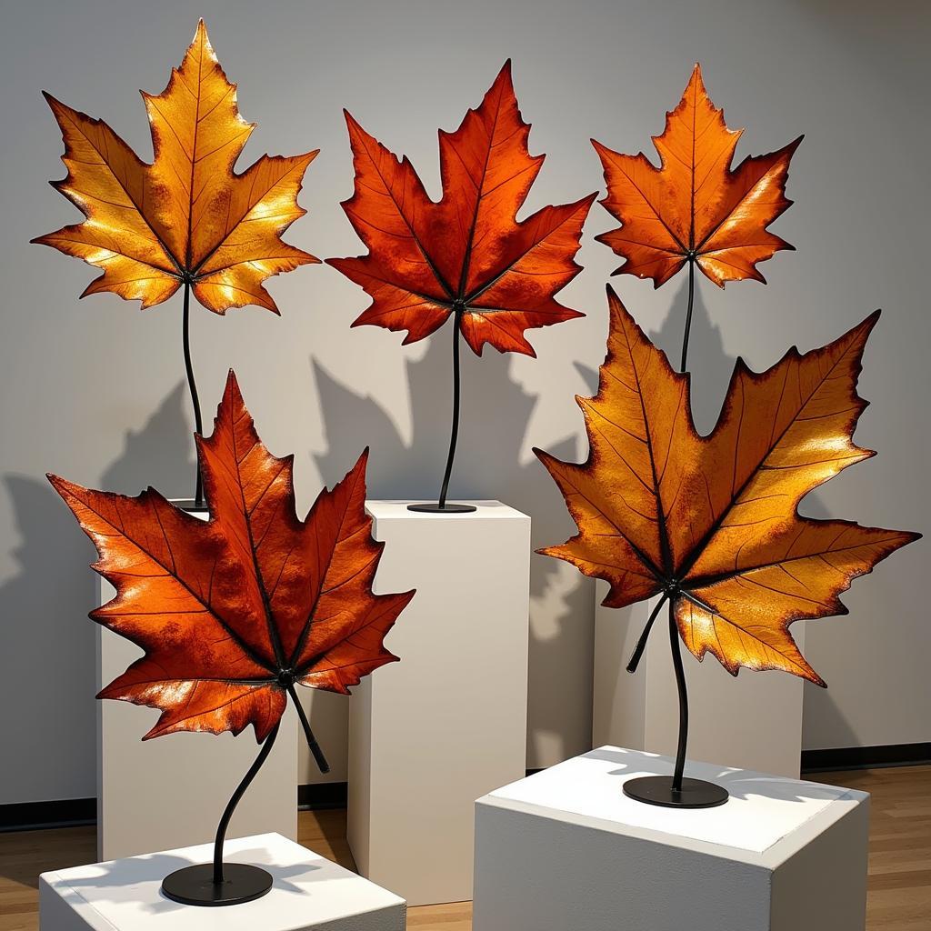 Fall Foliage Inspired Sculpture Display at Waynesboro Art Show