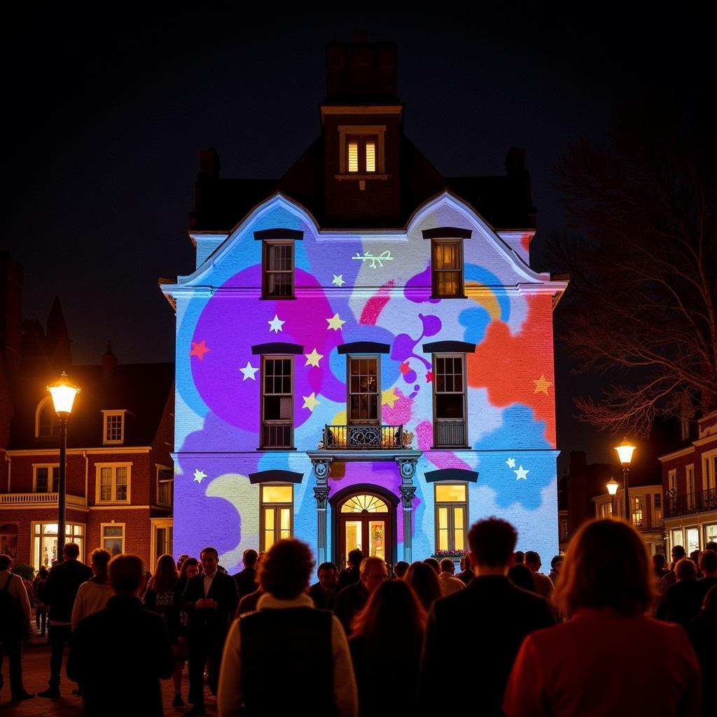 Digital Art Installation at Fall for the Arts Chestnut Hill