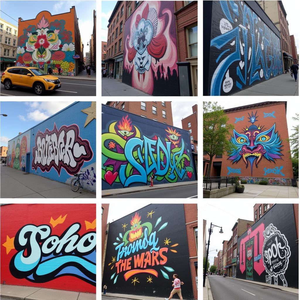 Famous Street Artists in Soho, New York Murals