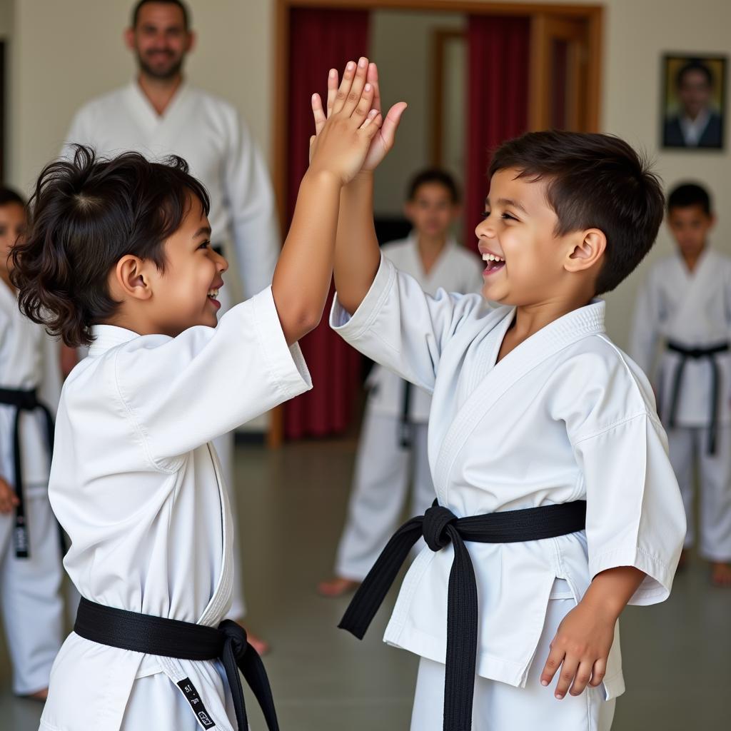 Father and Son Celebrate Martial Arts Success