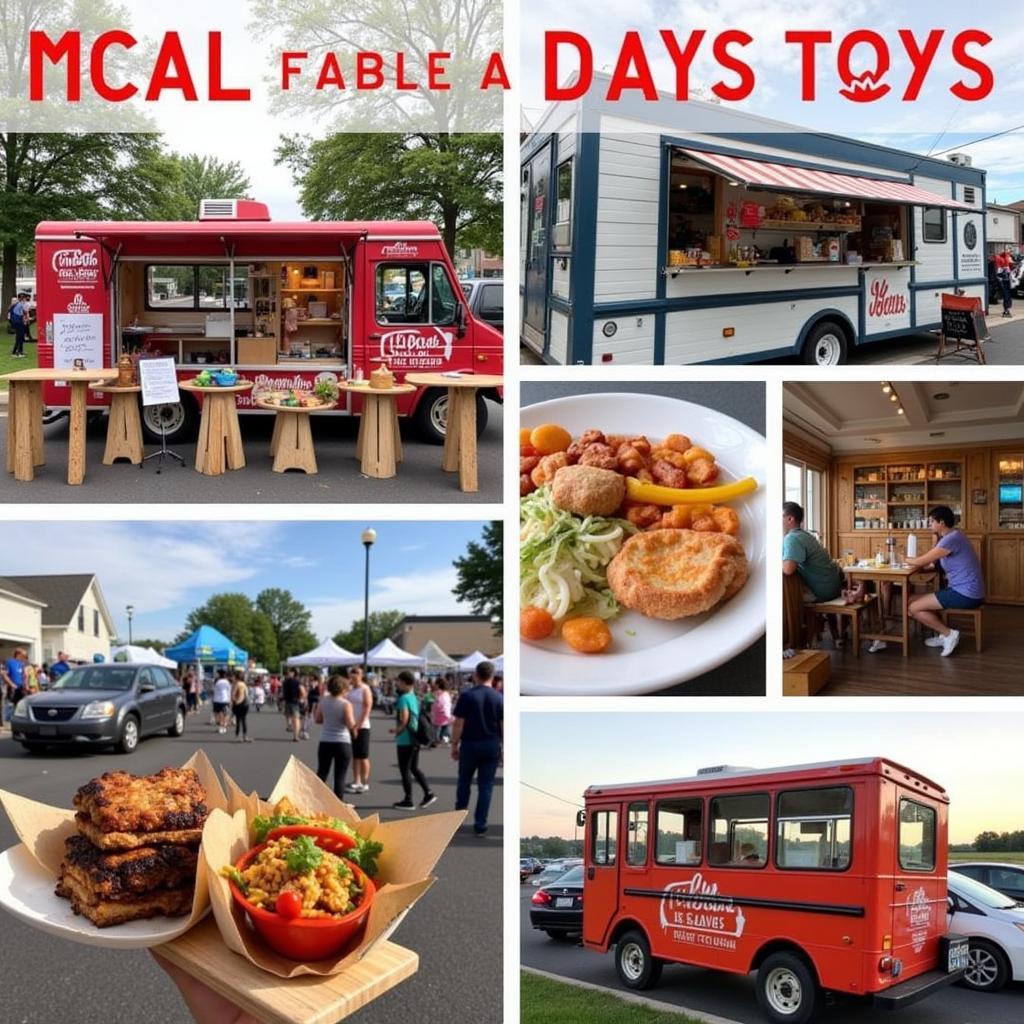 Local food vendors at the Fayetteville Art Walk.