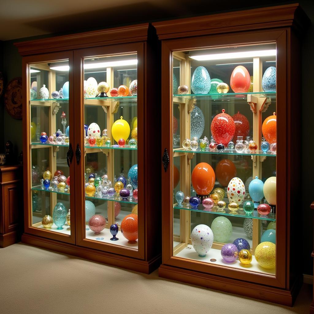 Fenton Art Glass Eggs: Display and Storage