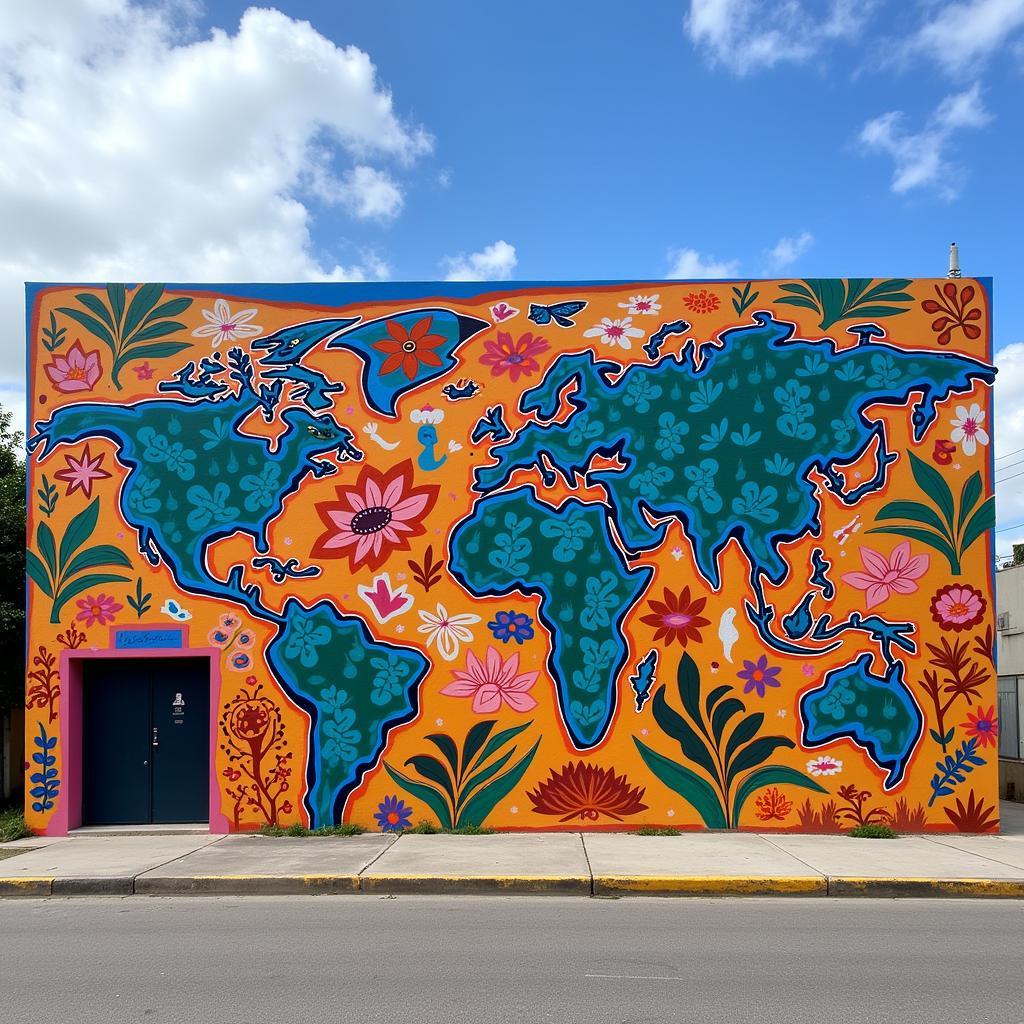 Fernando Llort La Palma Mural: Vibrant Colors and Cultural Symbols