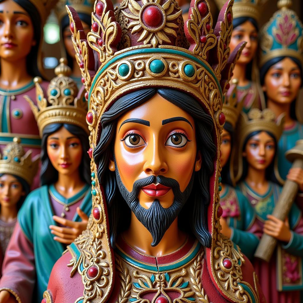 Fernando Llort Wood Carving: Religious Iconography and Salvadoran Motifs