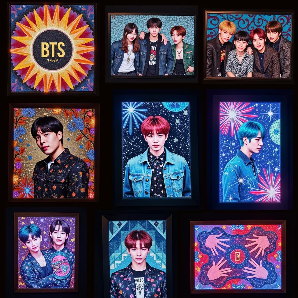 Completed BTS Diamond Art Projects