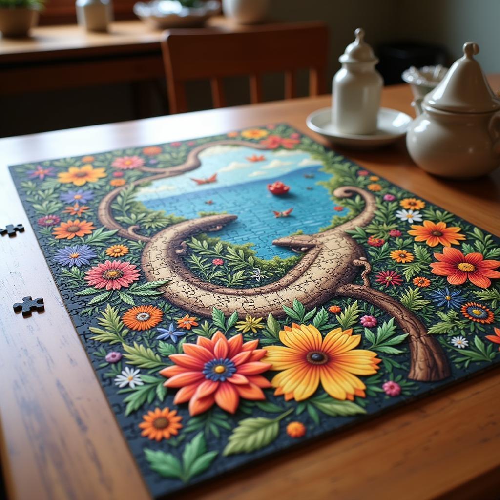 Completed Fine Art Jigsaw Puzzle