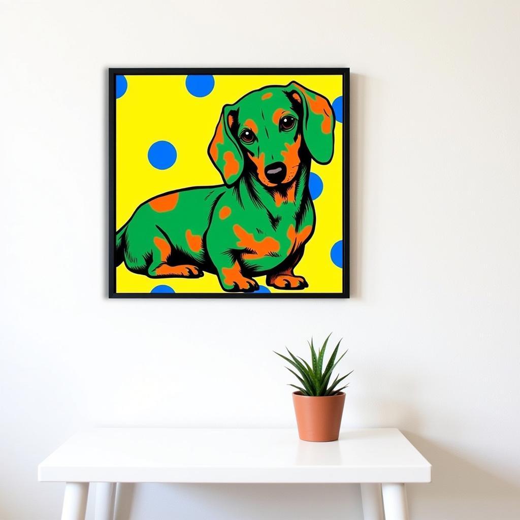 Finished Pop Art Dog Painting