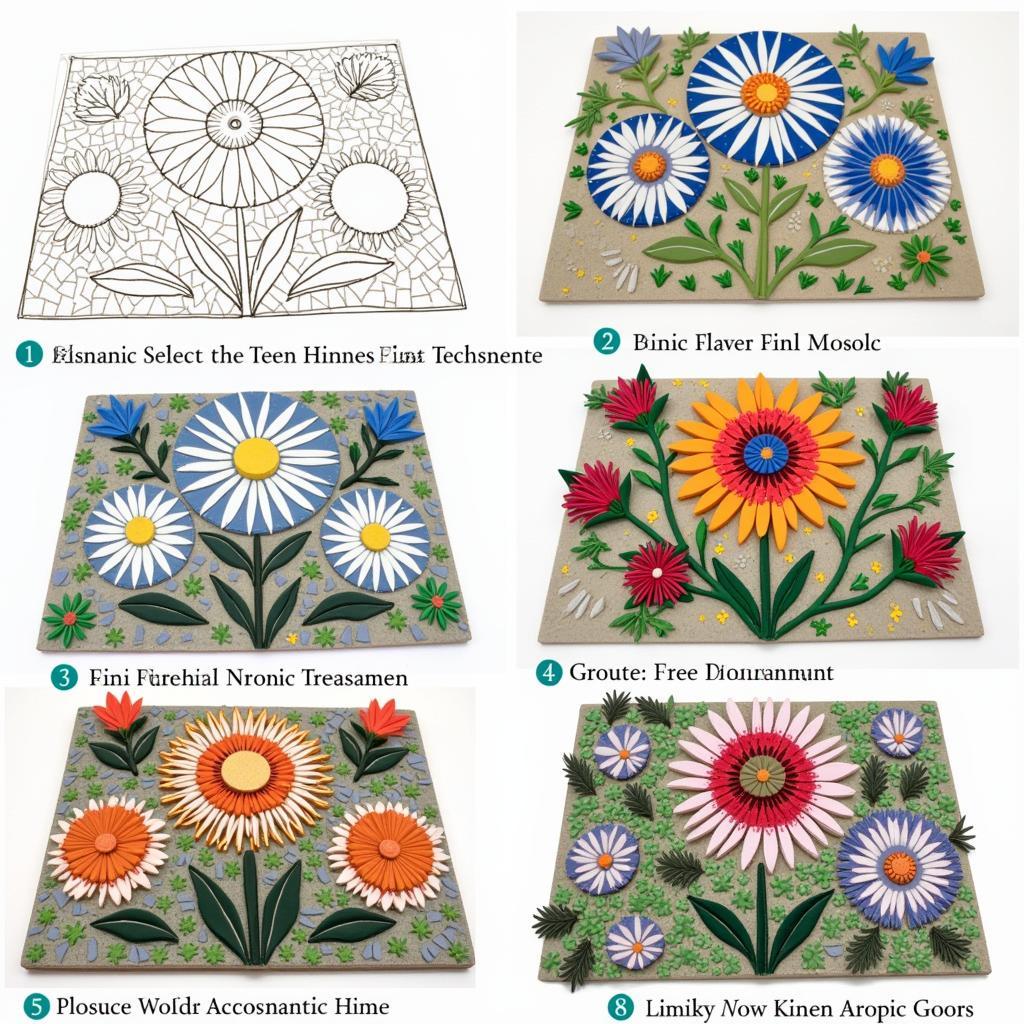 Floral Mosaic Creation Process