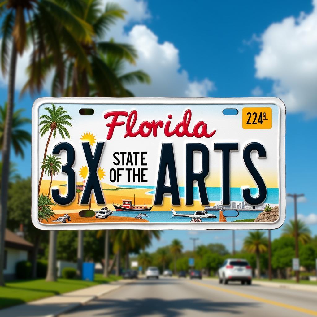 State of the Arts Florida License Plate: A Digital Artist’s Perspective