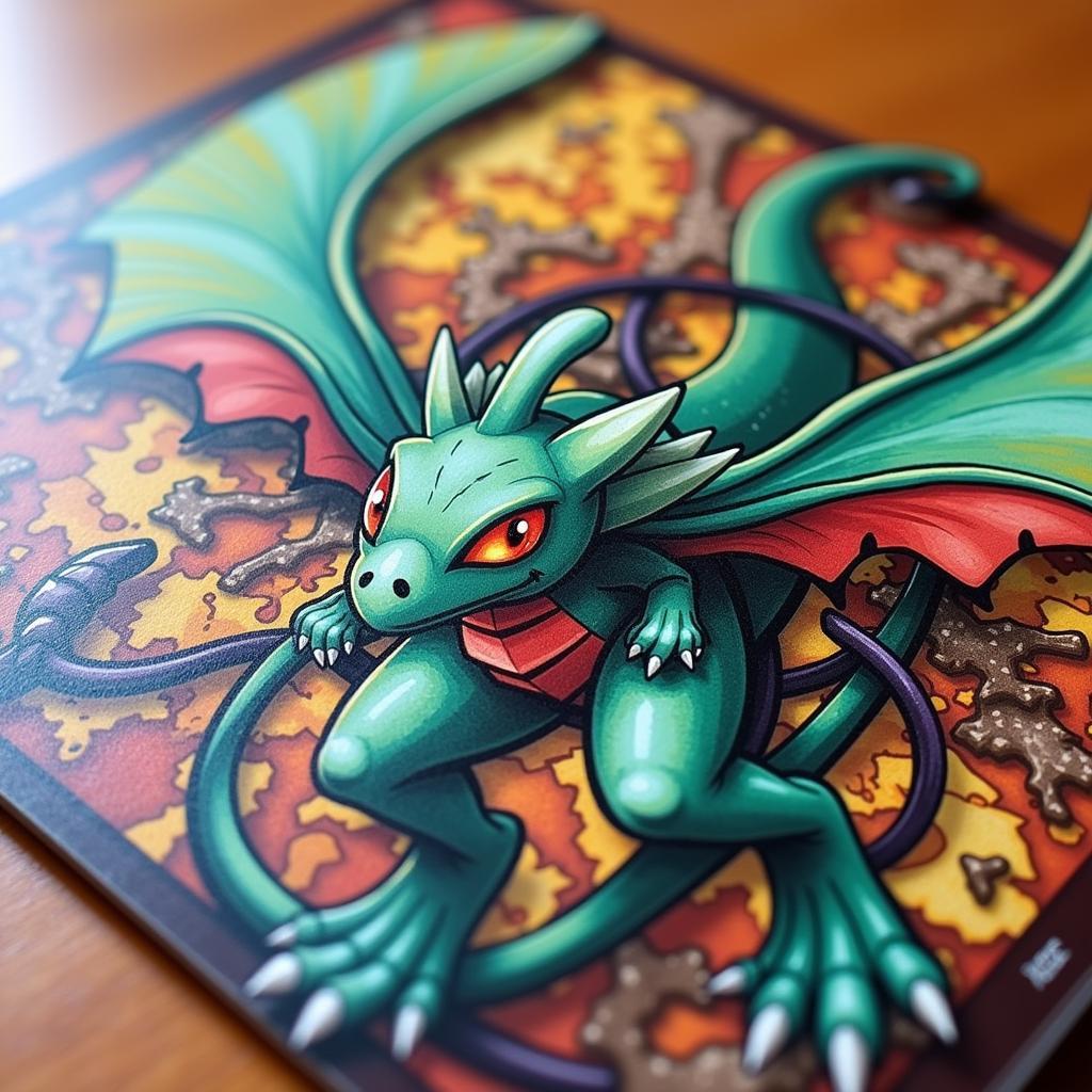 Flygon V Full Art Card Close-Up