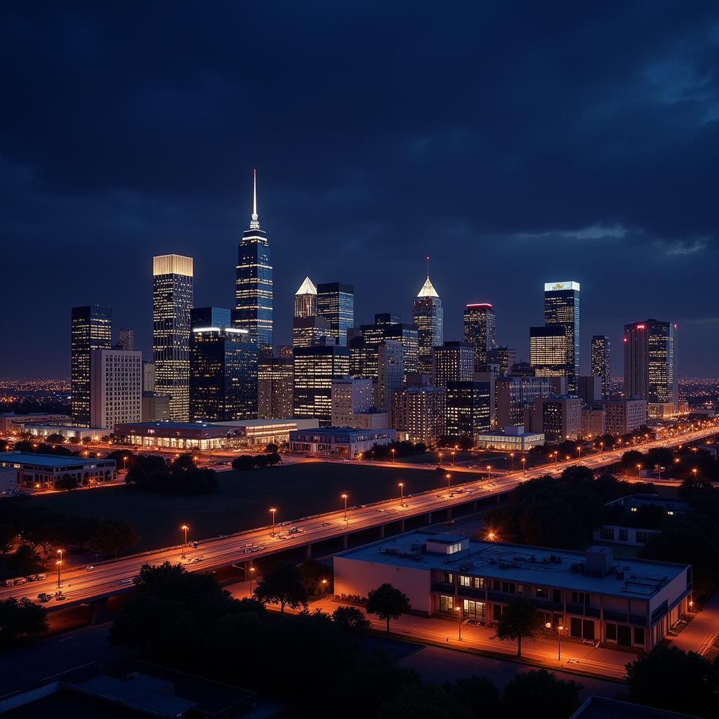 Fort Worth Skyline 3D Rendering