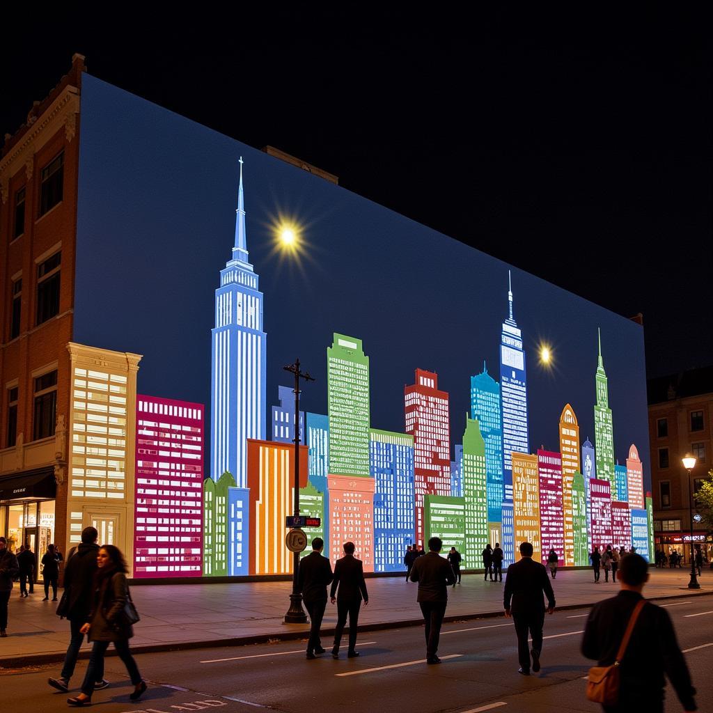 Fort Worth Skyline Interactive Installation