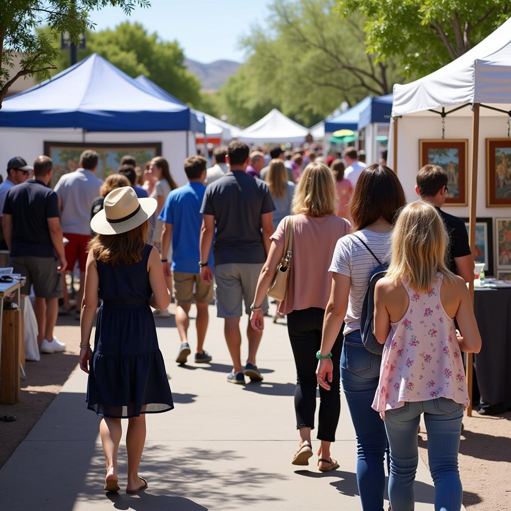 Visitors at the Fountain Hills Art Fair