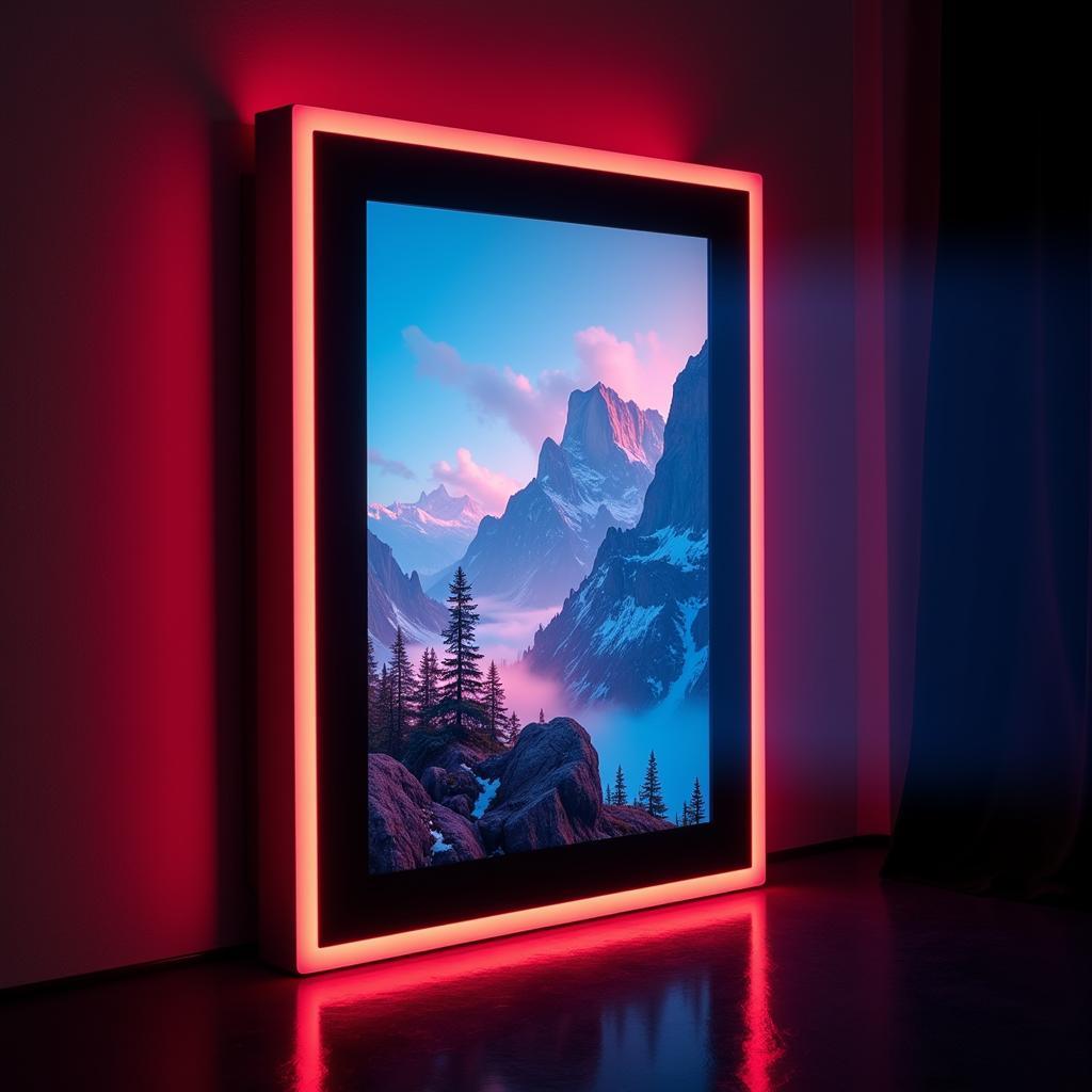 Immersive Digital Art Experience with Frame Lighting