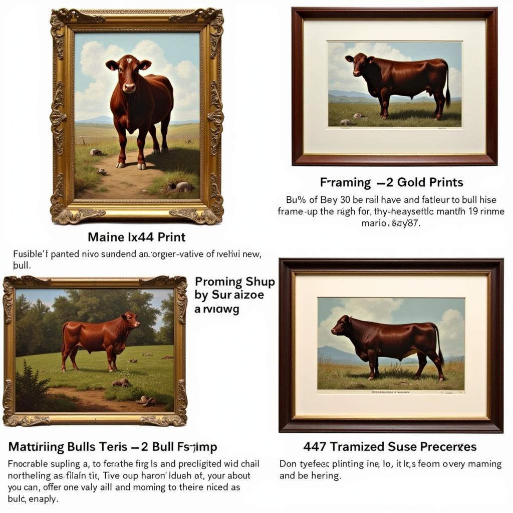 Framed Bull Artwork