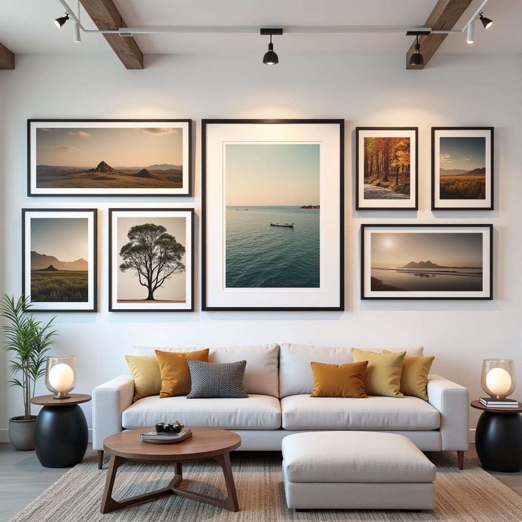 Display of Framed Digital Art