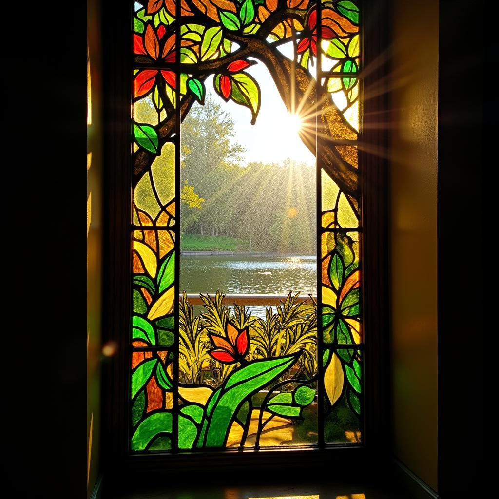 Stained Glass Window Framed Glass Art