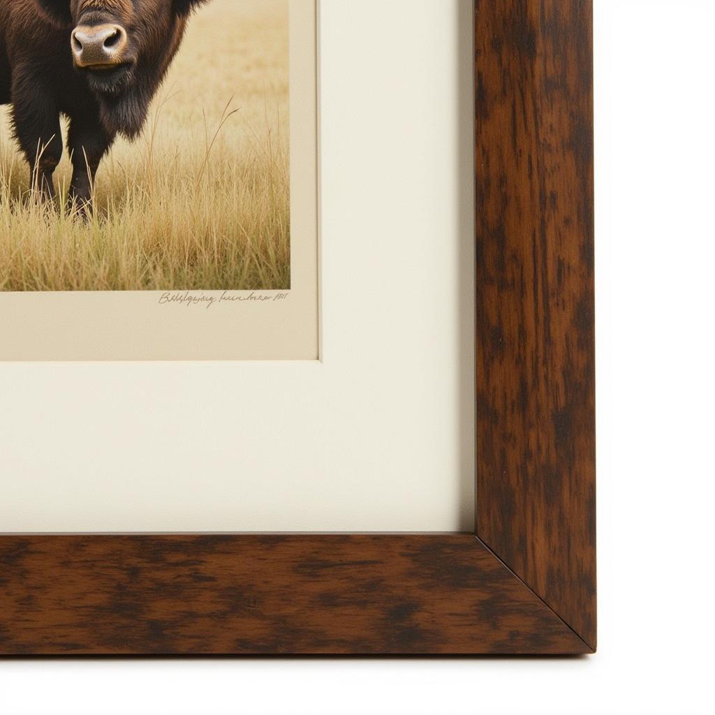 Framing Buffalo Art Prints in Rustic Style