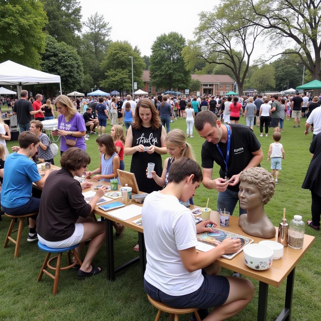 Artists at Work at the Francis Park Art Fair