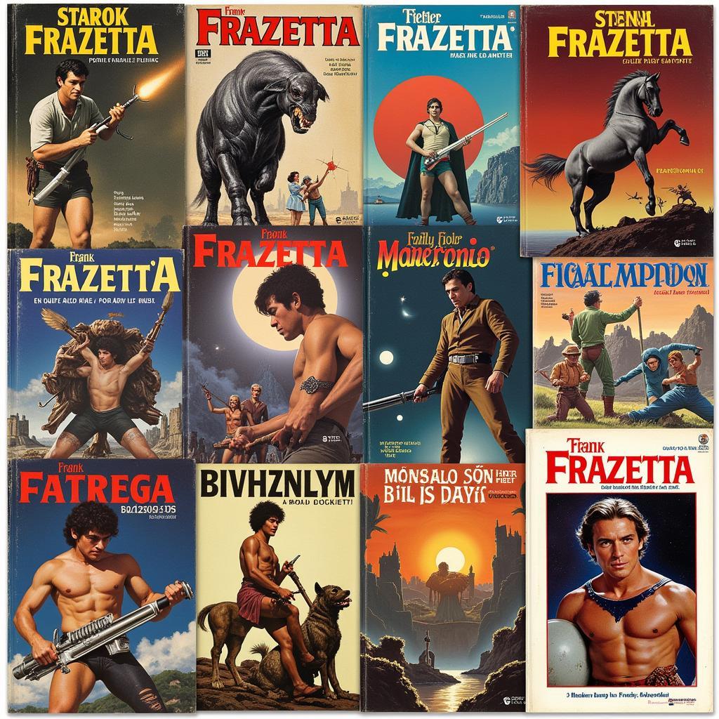 Frank Frazetta Art Book Cover Examples