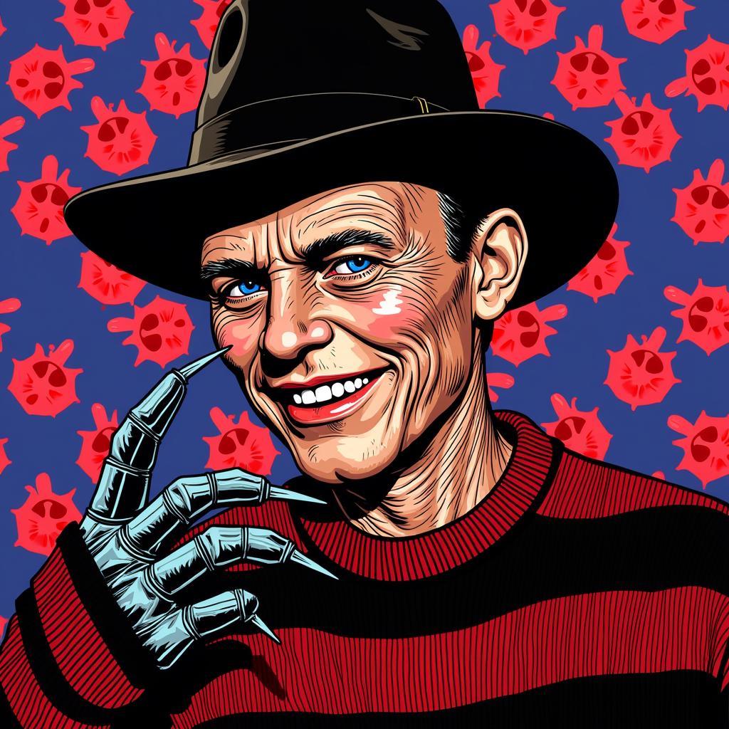 Freddy Krueger Pop Art Portrait