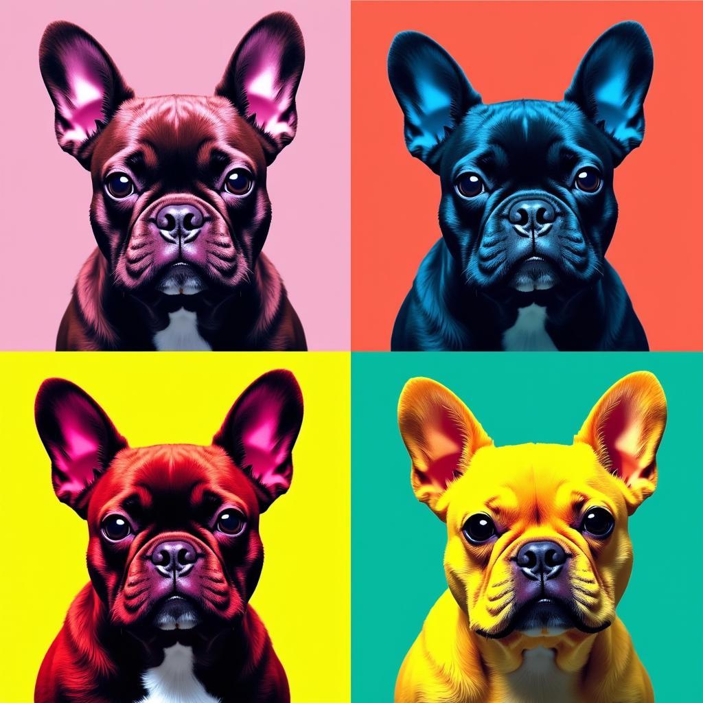 Frenchie Pop Art Warhol Style