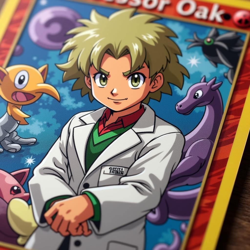 Close-Up Details of Full Art Professor Oak