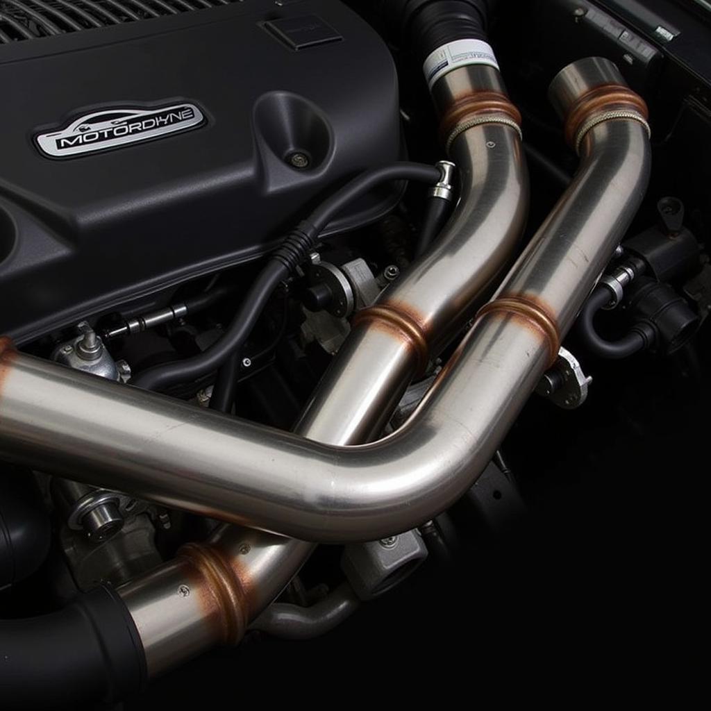 G35 Motordyne Art Pipes Installed on an Engine