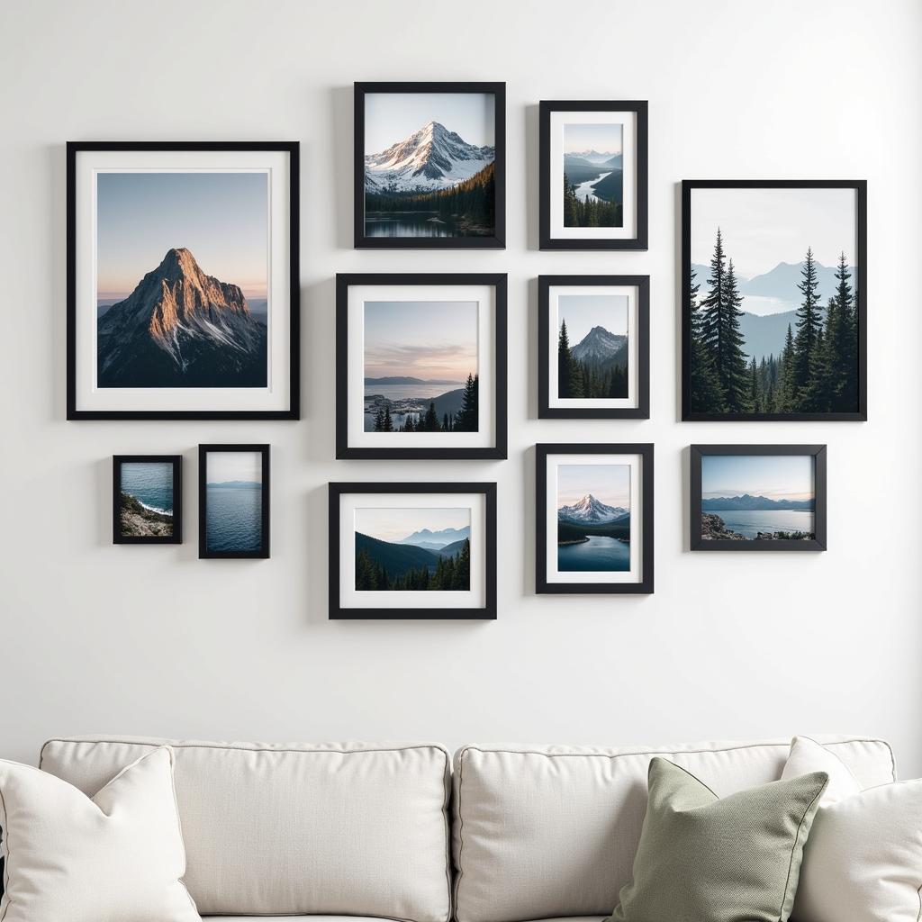 Gallery Wall Featuring Landscape Photography