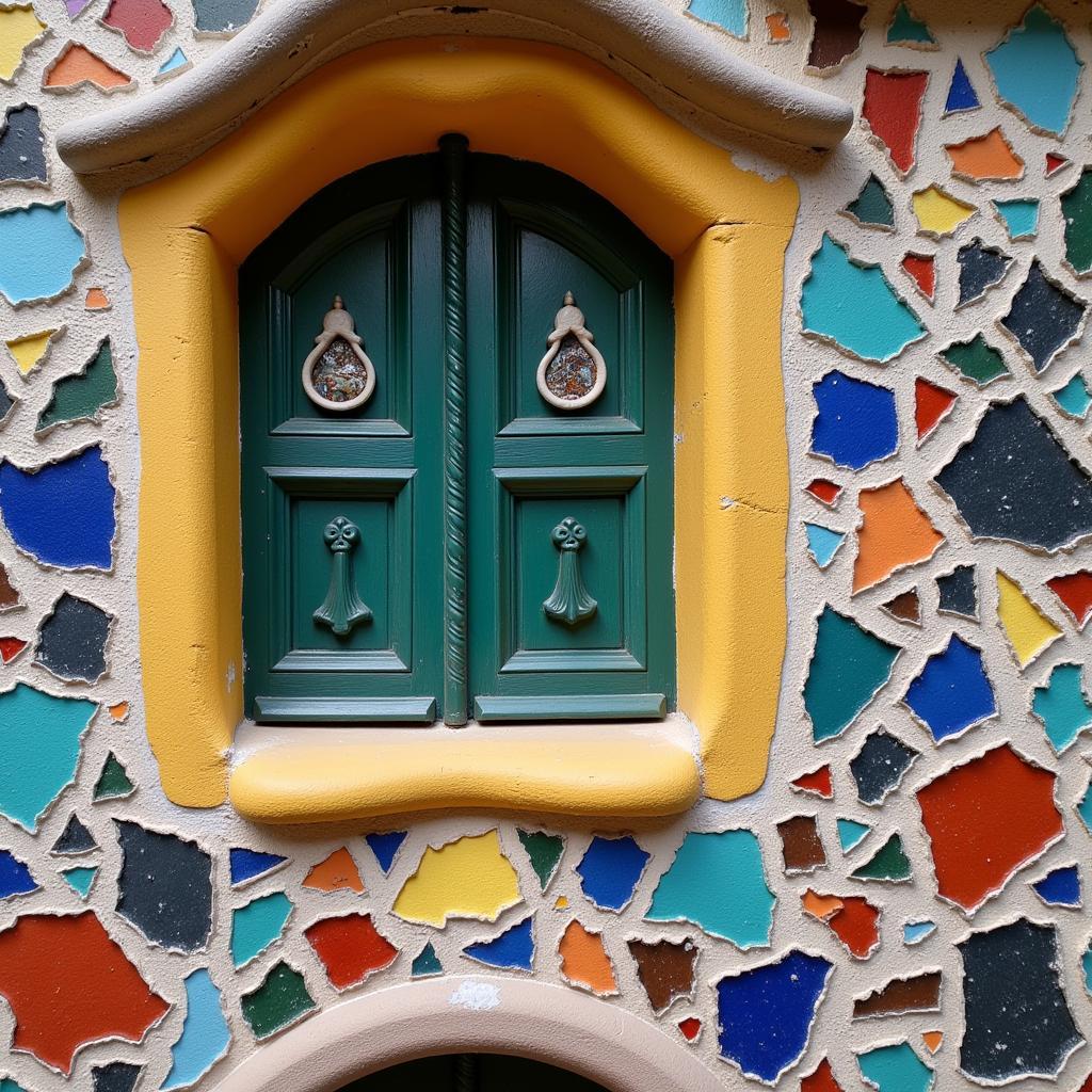 Gaudi's Park Güell Mosaic Detail