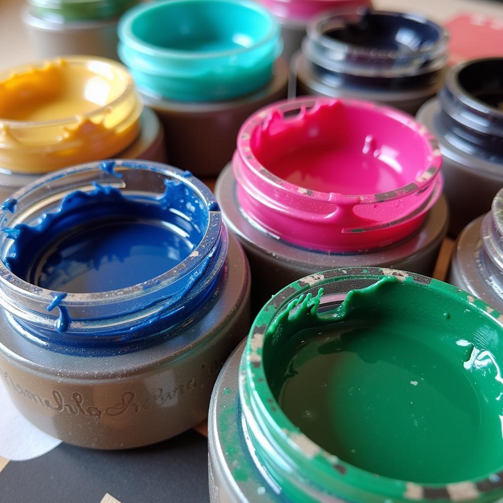 Gel art inks in a variety of vibrant colors.