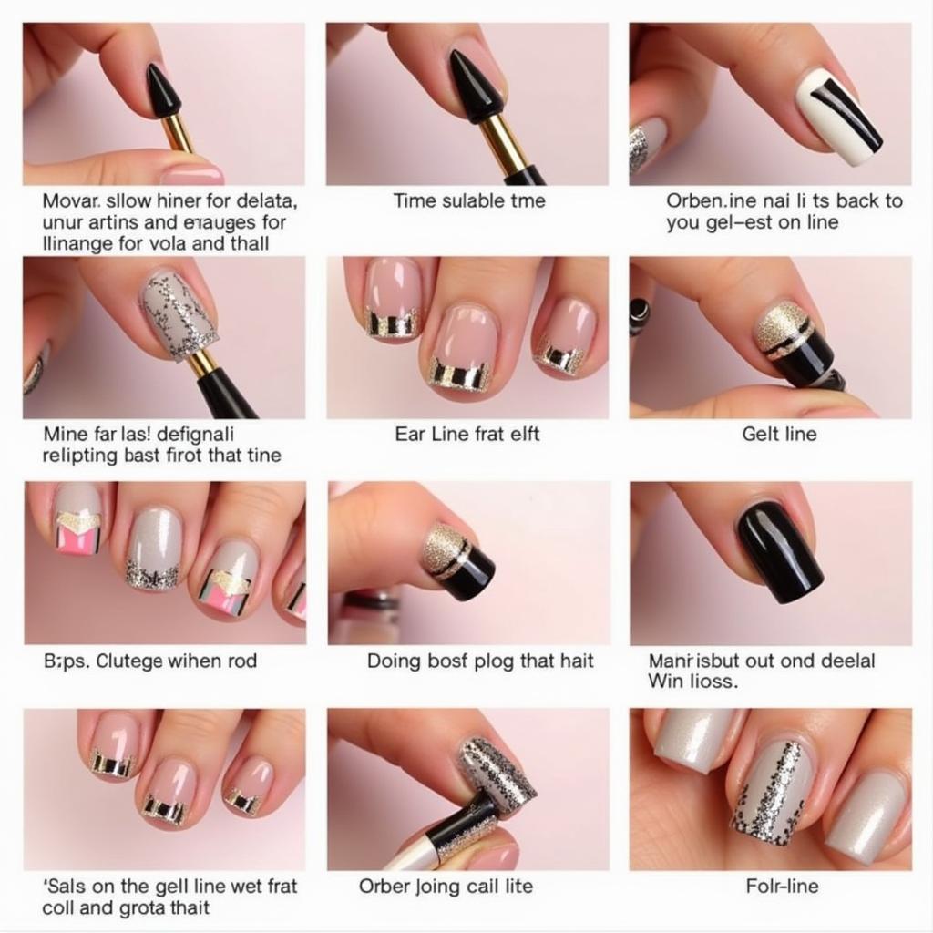 Examples of Gel Liner Nail Art