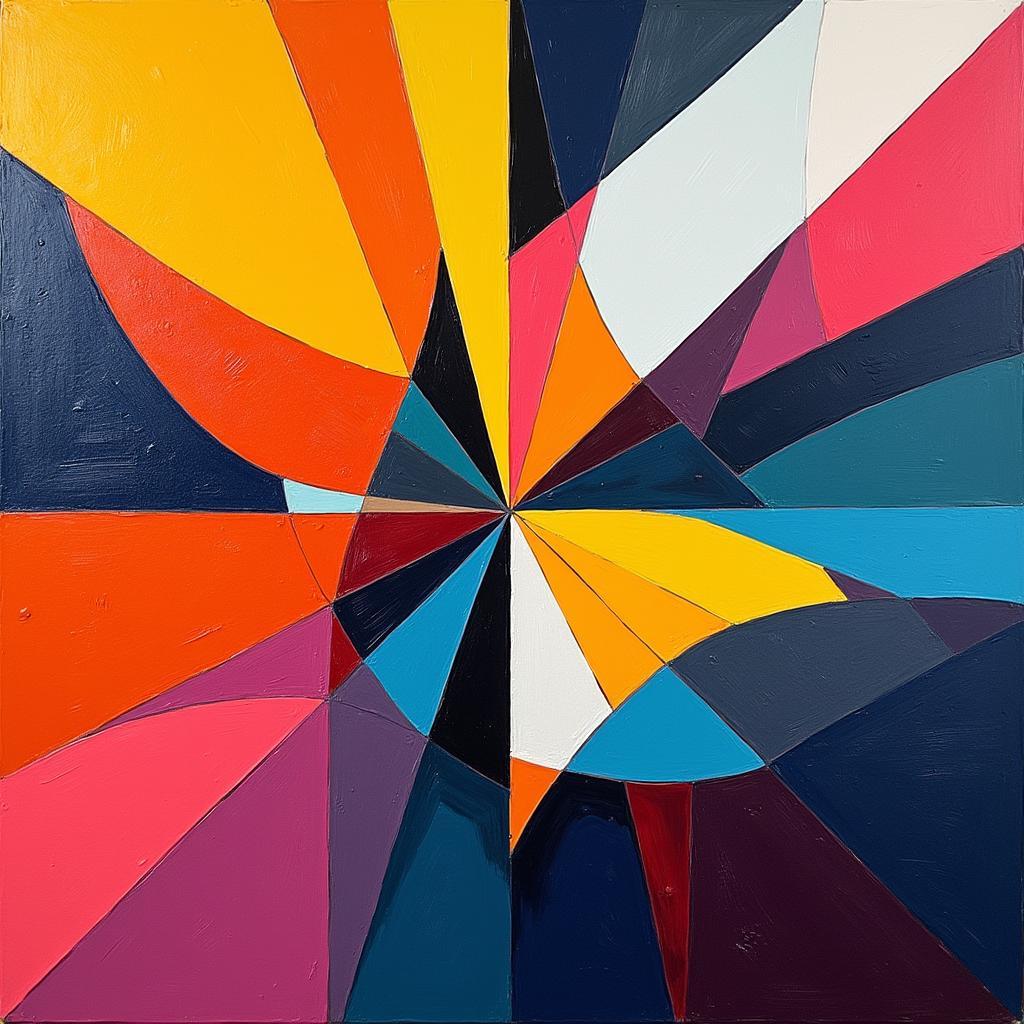 Geometric Abstract Art in Bright Colors