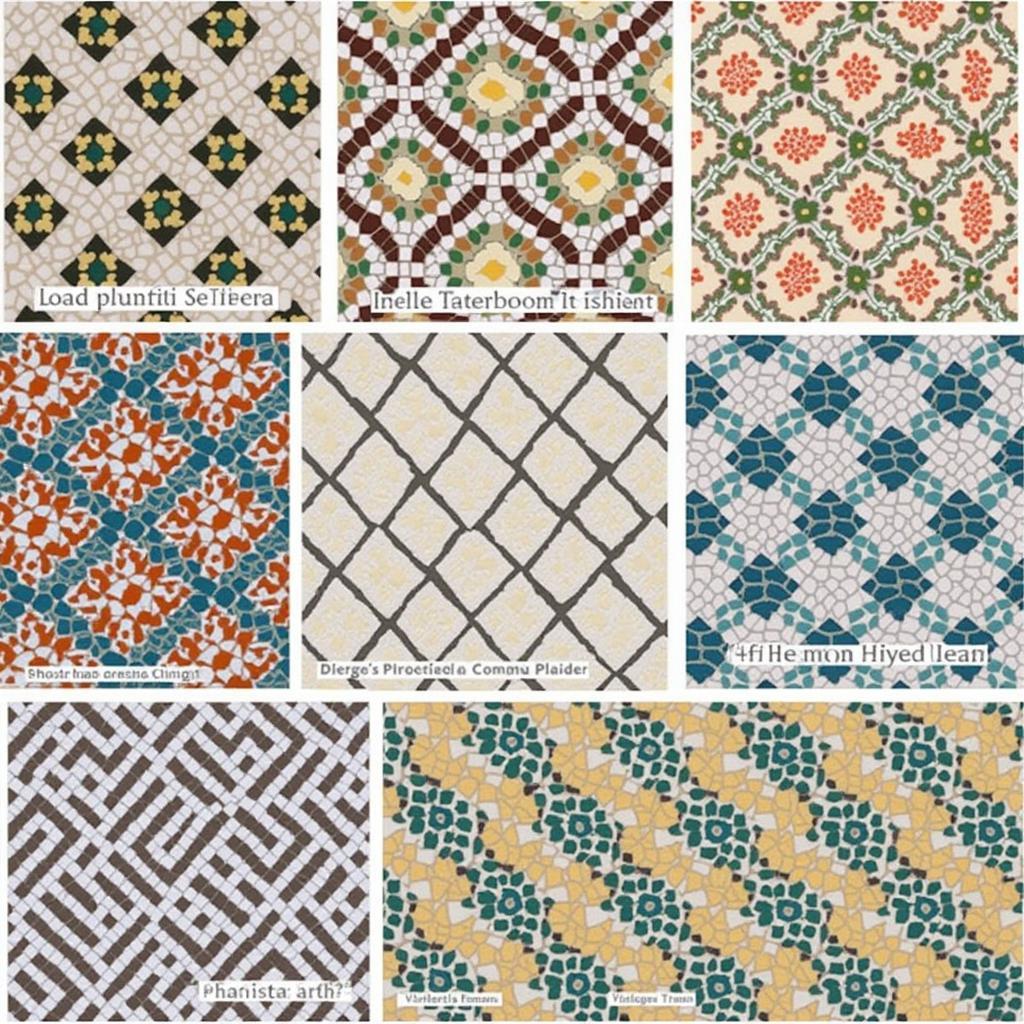 Geometric Mosaic Patterns: Tessellations, Herringbone, Chevron, and Hexagon